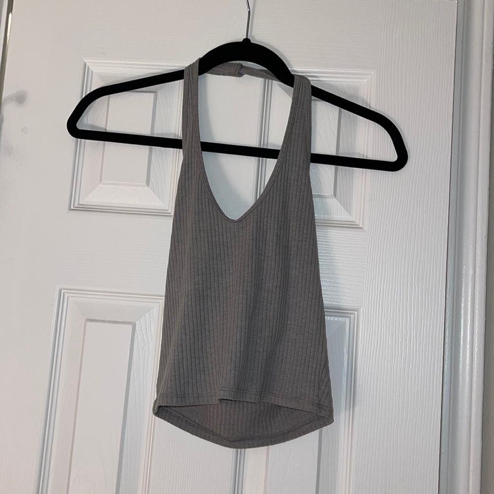 Grey halter top from Hollister